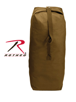 TOP LOAD CANVAS DUFFLE BAG / 25" X 42" - COYOTE - Click Image to Close