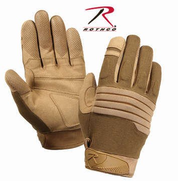 PADDED KNUCKLE GLOVE - COYOTE - Click Image to Close